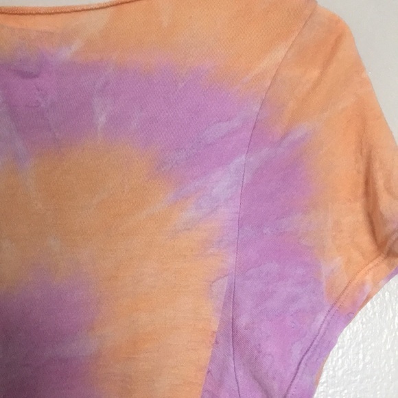 Vintage Y2K GOA USA Short Sleeved Tie-dye Lohan V-neck T-shirt large - Picture 4 of 6